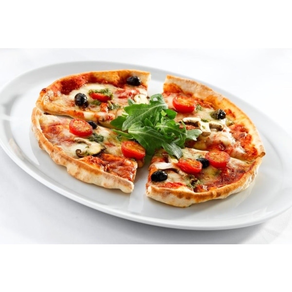 Genware Porcelain Pizza Plate 32cm/ 12.5" - Pack of 6 2 Genware Porcelain Pizza Plate 32cm/ 12.5" - Pack of 6 - Image 2
