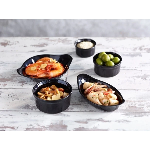 GenWare Stoneware Black Ramekin 8cm/ 3" - Pack of 12 2 GenWare Stoneware Black Ramekin 8cm/ 3" - Pack of 12 - Image 2