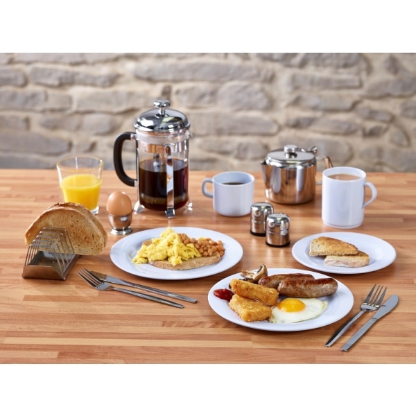 Genware 9" Melamine Dinner Plate White - Pack of 12 2 Genware 9" Melamine Dinner Plate White - Pack of 12 - Image 2