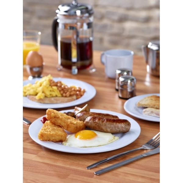 Genware 9" Melamine Dinner Plate White - Pack of 12 3 Genware 9" Melamine Dinner Plate White - Pack of 12 - Image 3