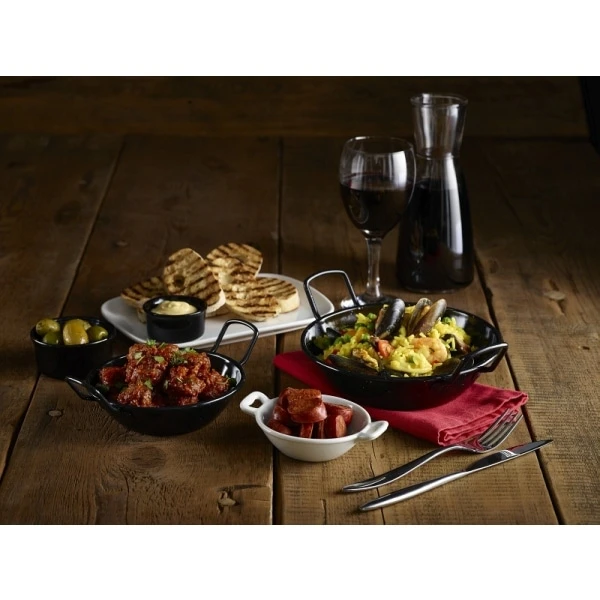 Black Enamel Dish 14cm - Pack of 6 3 Black Enamel Dish 14cm - Pack of 6 - Image 3