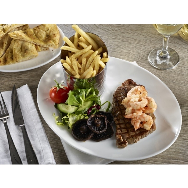 Genware Porcelain Oval Plate 28cm/ 11" - Pack of 6 2 Genware Porcelain Oval Plate 28cm/ 11" - Pack of 6 - Image 2