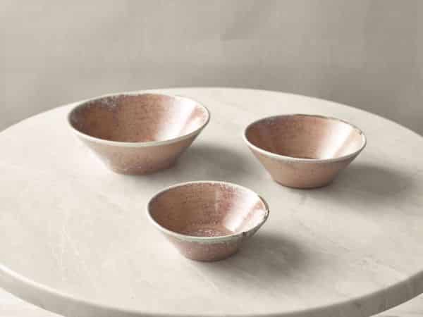 Terra Porcelain Rose Conical Bowl 14cm - Pack of 6 2 Terra Porcelain Rose Conical Bowl 14cm - Pack of 6 - Image 2
