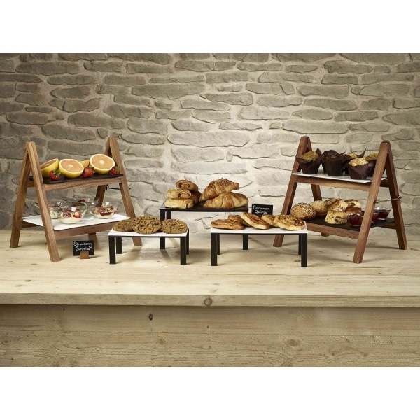 Acacia Wood Sign Holder 3 x 2.5 x 2.5cm 2 Acacia Wood Sign Holder 3 x 2.5 x 2.5cm - Image 2