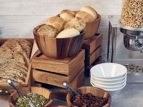 Genware Acacia Wood Box/ Riser 15cm - Pack of 1 2 Genware Acacia Wood Box/ Riser 15cm - Pack of 1 - Image 2