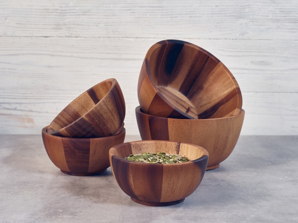 Acacia Wood Bowl 15Dia x 7cm 3 Acacia Wood Bowl 15Dia x 7cm - Image 3