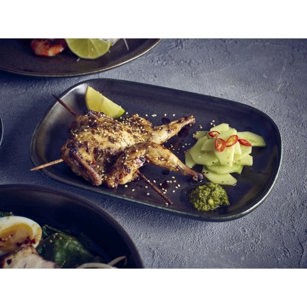 Terra Porcelain Black Rectangular Plate 29 x 19.5cm - Pack of 6 3 Terra Porcelain Black Rectangular Plate 29 x 19.5cm - Pack of 6 - Image 3
