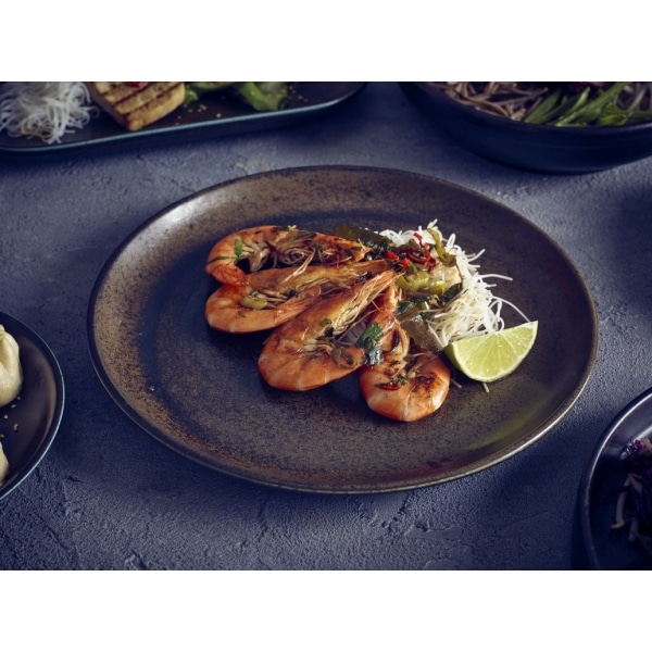 Terra Porcelain Black Coupe Plate 19cm - Pack of 6 3 Terra Porcelain Black Coupe Plate 19cm - Pack of 6 - Image 3