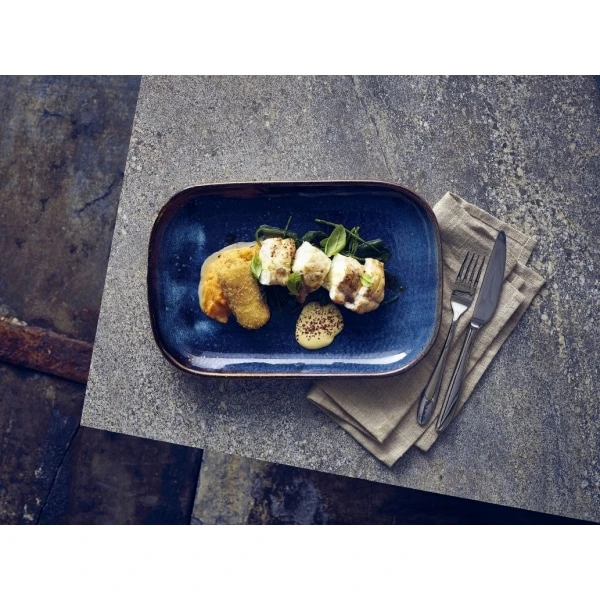 Terra Porcelain Aqua Blue Rectangular Plate 24 x 16.5cm - Pack of 12 3 Terra Porcelain Aqua Blue Rectangular Plate 24 x 16.5cm - Pack of 12 - Image 3