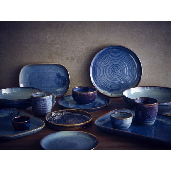 Terra Porcelain Aqua Blue Coupe Plate 19cm - Pack of 6 2 Terra Porcelain Aqua Blue Coupe Plate 19cm - Pack of 6 - Image 2
