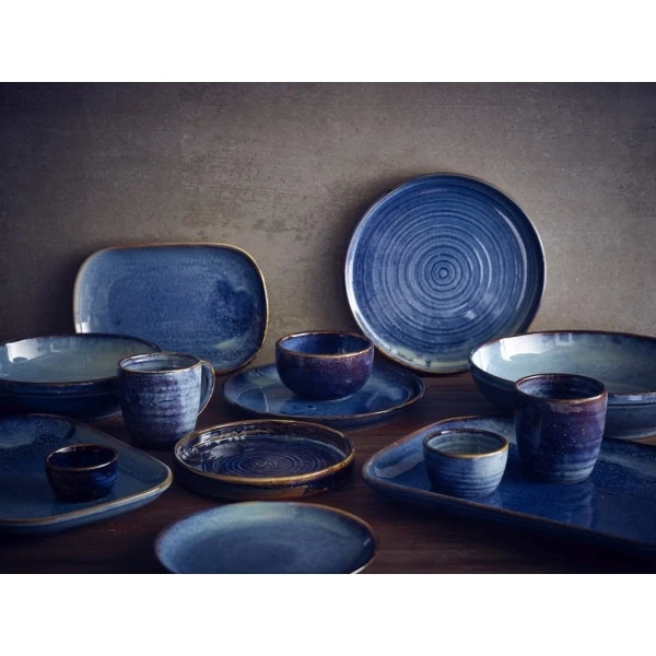 Terra Porcelain Aqua Blue Coupe Bowl 20cm - Pack of 6 2 Terra Porcelain Aqua Blue Coupe Bowl 20cm - Pack of 6 - Image 2