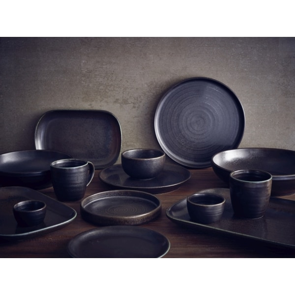 Terra Porcelain Black Coupe Bowl 23cm - Pack of 6 2 Terra Porcelain Black Coupe Bowl 23cm - Pack of 6 - Image 2