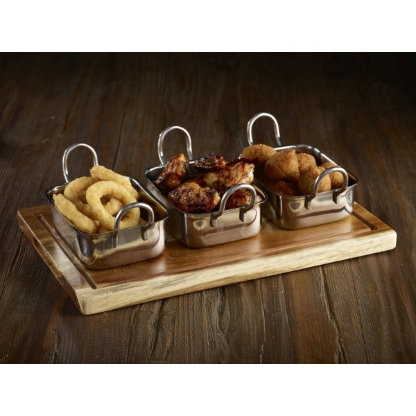 Acacia Wood Serving Board 25 x 13 x 2cm 2 Acacia Wood Serving Board 25 x 13 x 2cm - Image 2