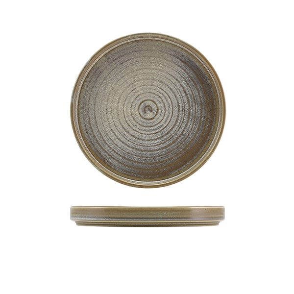Terra Porcelain Matt Grey Low Presentation Plate 18cm - Pack of 6