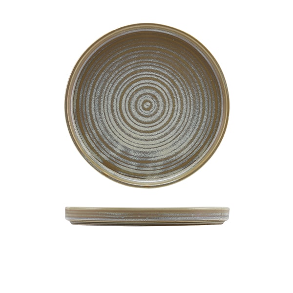 Terra Porcelain Matt Grey Low Presentation Plate 21cm - Pack of 6