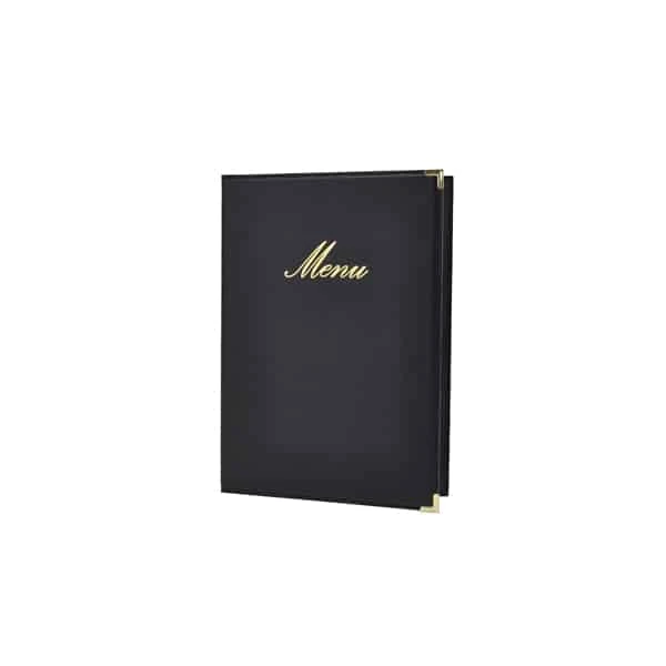 Classic A5 Menu Holder Black 4 Pages - Pack of 1 1 Classic A5 Menu Holder Black 4 Pages - Pack of 1