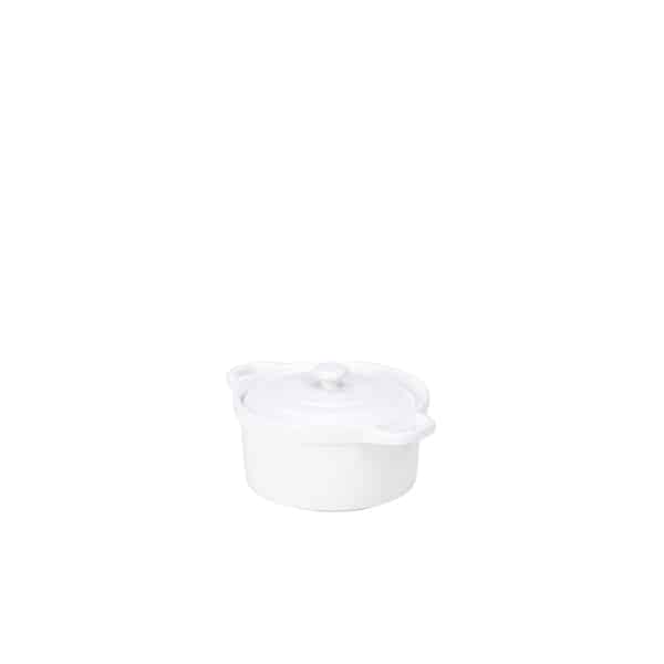 Genware Porcelain Covered Mini Casserole Dish 10.5cm/ 4" - Pack of 6 1 Genware Porcelain Covered Mini Casserole Dish 10.5cm/ 4" - Pack of 6