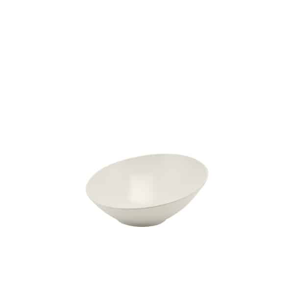 White Melamine Slanted Buffet Bowl 21 x 20 x 10cm