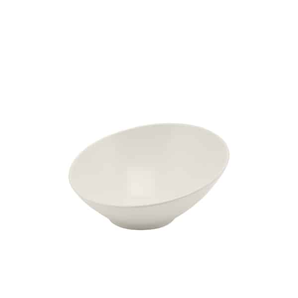 White Melamine Slanted Buffet Bowl 30X29X13cm