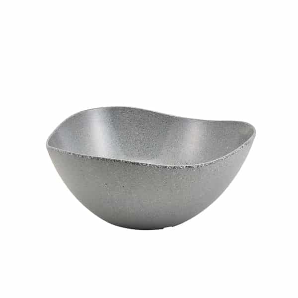Grey Granite Melamine Triangular Buffet Bowl 35cm
