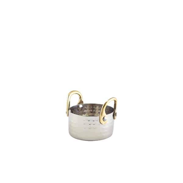 Mini Hammered St/St Casserole Dish 7.5 x 4cm - Pack of 12