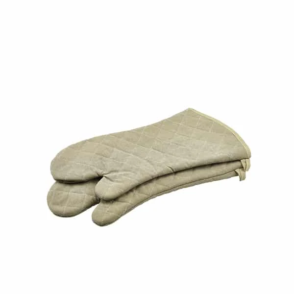 Flame Retardant 17" Tan Oven Mitt (Pair) - Pack of 1 1 Flame Retardant 17" Tan Oven Mitt (Pair) - Pack of 1