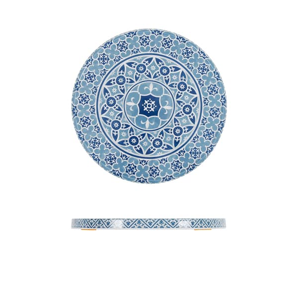 Blue Marrakesh Melamine Round Slab 28.5cm - Pack of 1
