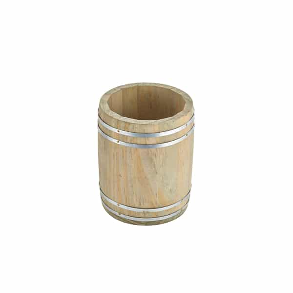 Miniature Wooden Barrel 11.5Dia x 13.5cm
