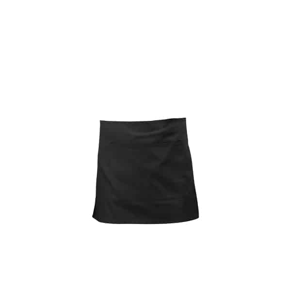 Black Short Apron W/ Split Pocket  70cm x 37cm