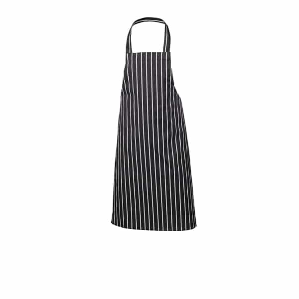 Navy Butchers Stripe Bib Apron 70cm X 100cm 1 Navy Butchers Stripe Bib Apron 70cm X 100cm