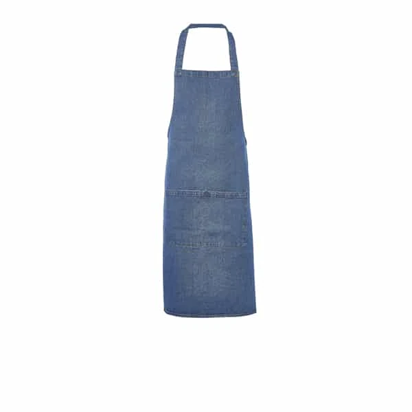 Washed Denim Bib Apron 70 x 90cm - Pack of 1 1 Washed Denim Bib Apron 70 x 90cm - Pack of 1