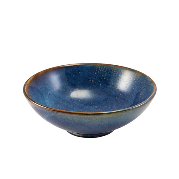 Terra Porcelain Aqua Blue Noodle Bowl 20.2cm - Pack of 6