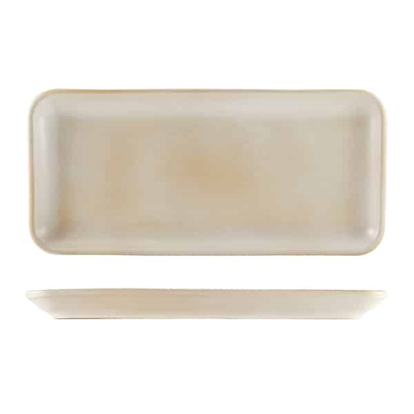 Terra Stoneware Antigo Barley Narrow Rectangular Platter 35 x 16.5cm - Pack of 3