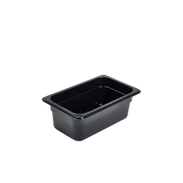 1/4 -Polycarbonate GN Pan 100mm Black
