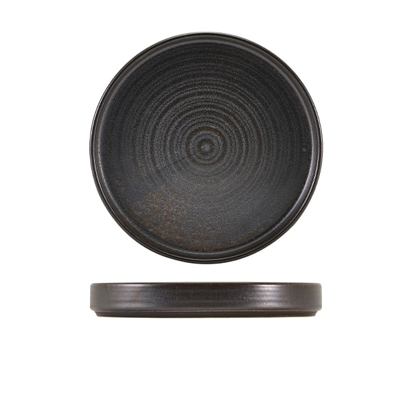 Terra Porcelain Black Presentation Plate 20.5cm - Pack of 6