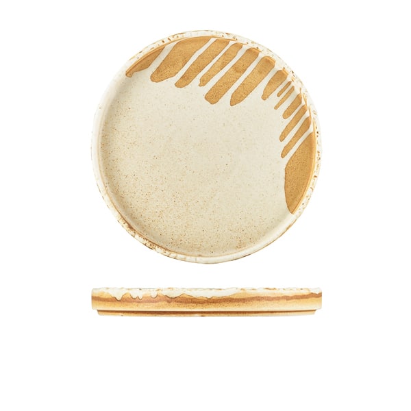 Roko Porcelain Sand Presentation Plate 21cm - Pack of 4