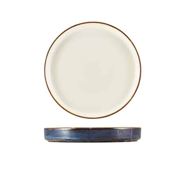 Terra Porcelain Aqua Blue Two Tone Presentation Plate 18cm - Pack of 6 1 Terra Porcelain Aqua Blue Two Tone Presentation Plate 18cm - Pack of 6