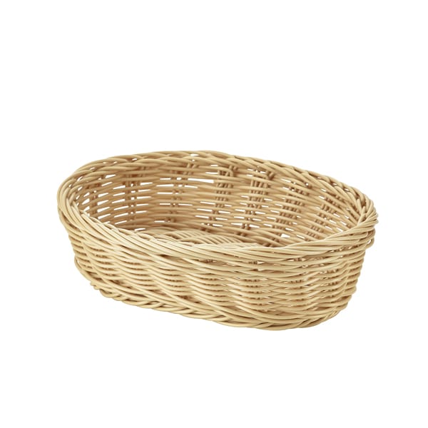 Oval Polywicker Basket 22.5 x 15.5 x 6.5cm - Pack of 6