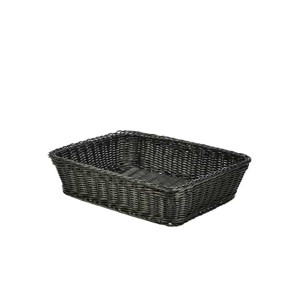 Polywicker Display Basket Black 36.5 x 29 x 9cm