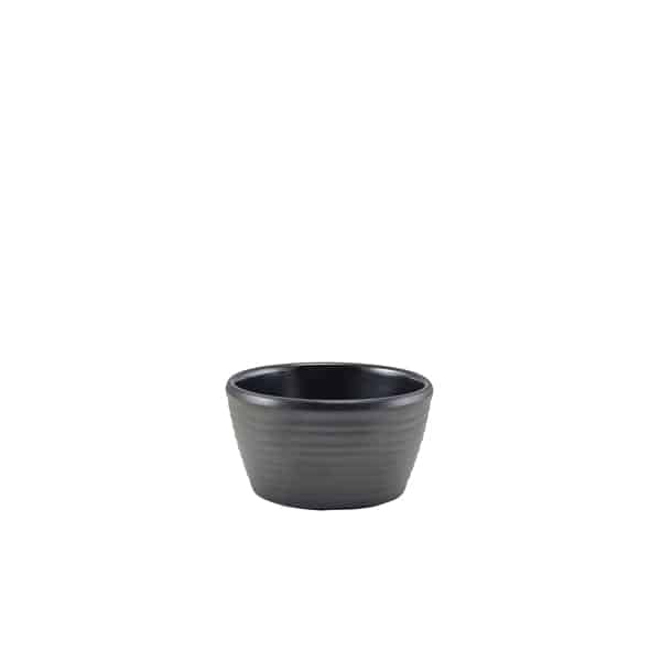 GenWare Melamine Matt Black Ripple Ramekin 56ml/ 2oz - Pack of 24