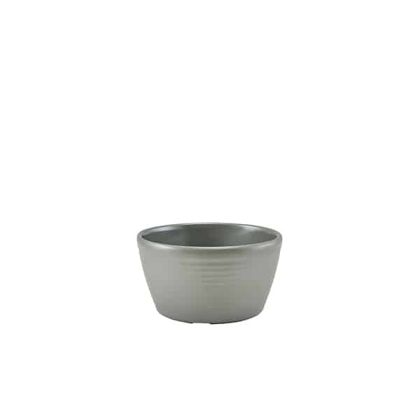 GenWare Melamine Matt Grey Ripple Ramekin 113ml/ 4oz - Pack of 24 1 GenWare Melamine Matt Grey Ripple Ramekin 113ml/ 4oz - Pack of 24