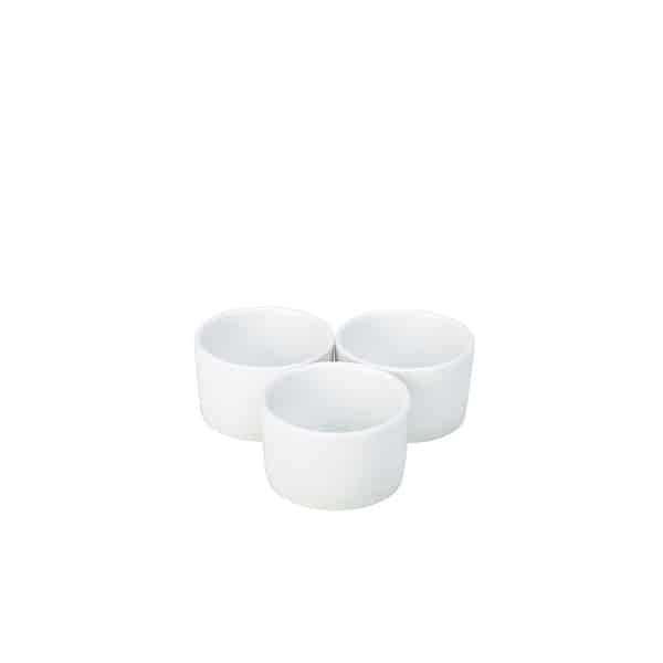 Genware Porcelain Contemporary Smooth Ramekin 8cm/ 3" - Pack of 6