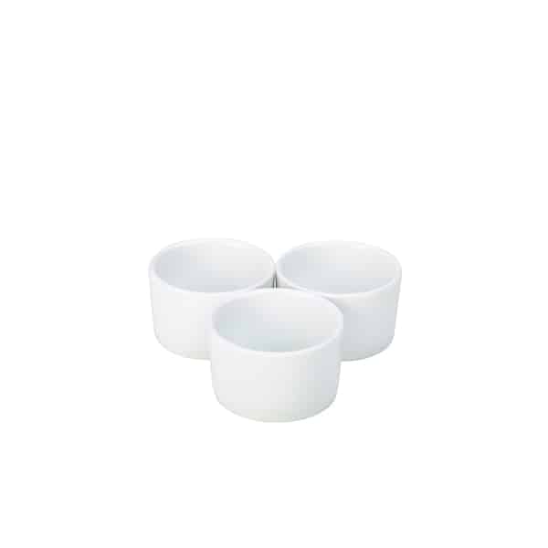 Genware Porcelain Contemporary Smooth Ramekin 9cm/ 3.5" - Pack of 6