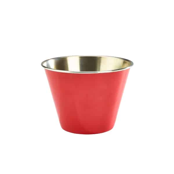 GenWare Red Stainless Steel Ramekin 34cl/ 12oz - Pack of 24 1 GenWare Red Stainless Steel Ramekin 34cl/ 12oz - Pack of 24