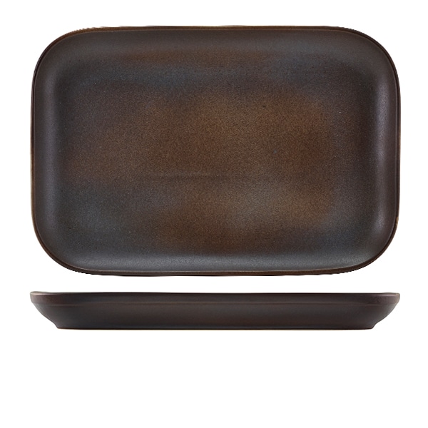 Terra Stoneware Antigo Rectangular Plate 34.5 x 23.5cm - Pack of 6