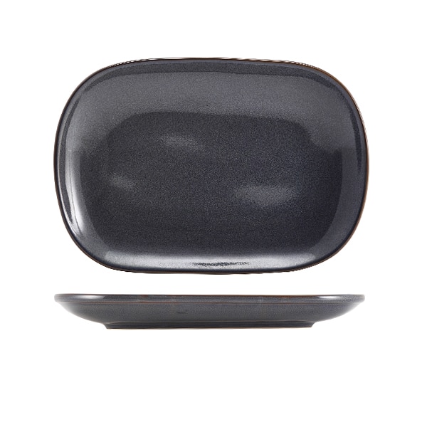 Terra Stoneware Rustic Blue Rectangular Plate 24 x 16.5cm - Pack of 12 1 Terra Stoneware Rustic Blue Rectangular Plate 24 x 16.5cm - Pack of 12