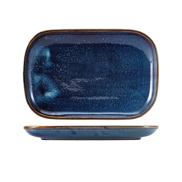 Terra Porcelain Aqua Blue Rectangular Plate 24 x 16.5cm - Pack of 12 1 Terra Porcelain Aqua Blue Rectangular Plate 24 x 16.5cm - Pack of 12