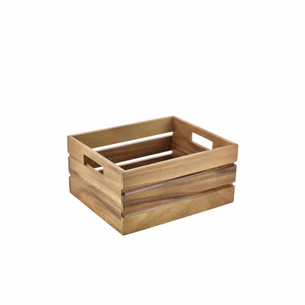 Genware Acacia Wood Box/ Riser GN 1/2