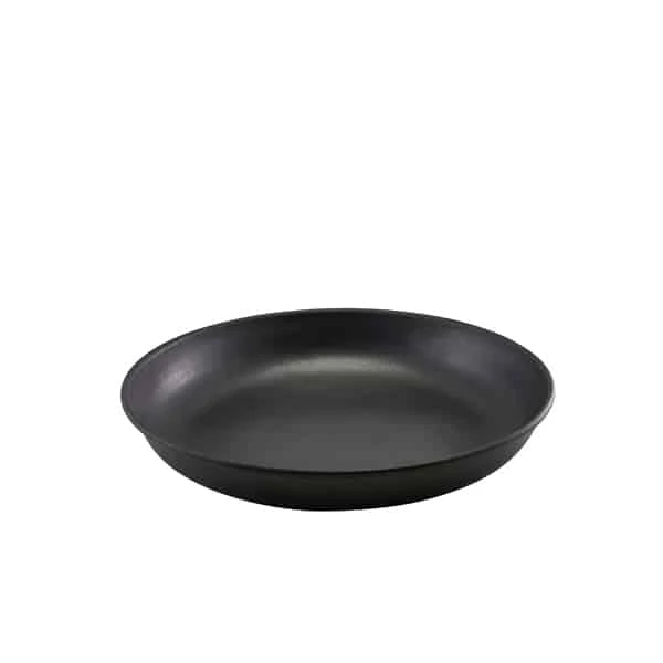 GenWare Black Vintage Steel Coupe Plate 24cm - Pack of 12 1 GenWare Black Vintage Steel Coupe Plate 24cm - Pack of 12