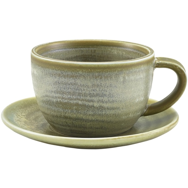 Terra Porcelain Matt Grey Saucer 14.5cm - Pack of 6 2 Terra Porcelain Matt Grey Saucer 14.5cm - Pack of 6 - Image 2
